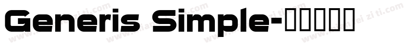 Generis Simple字体转换